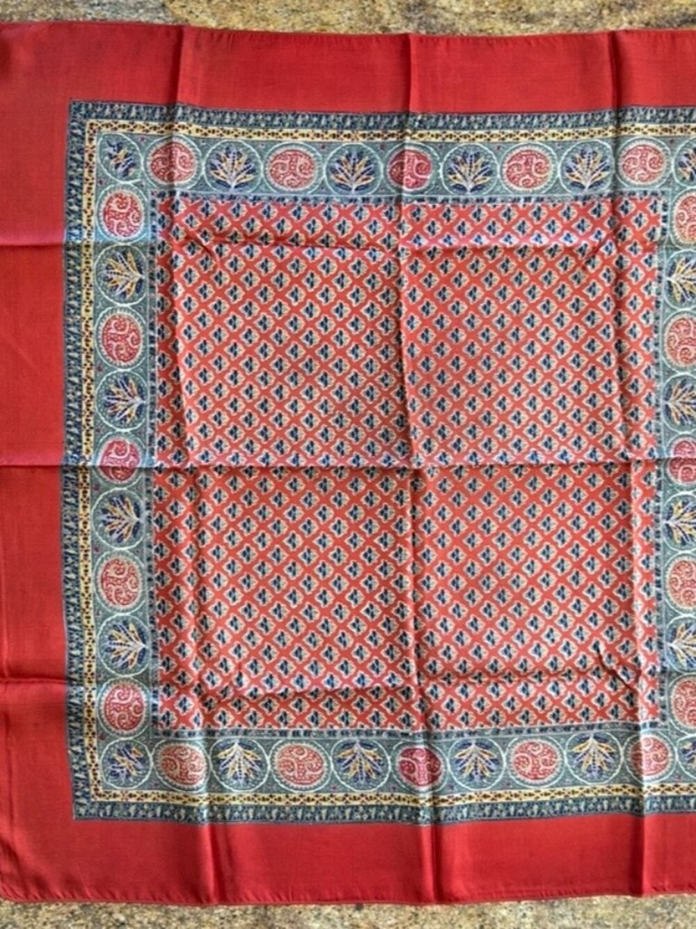 Vintage Liberty of London Red Silk Scarf